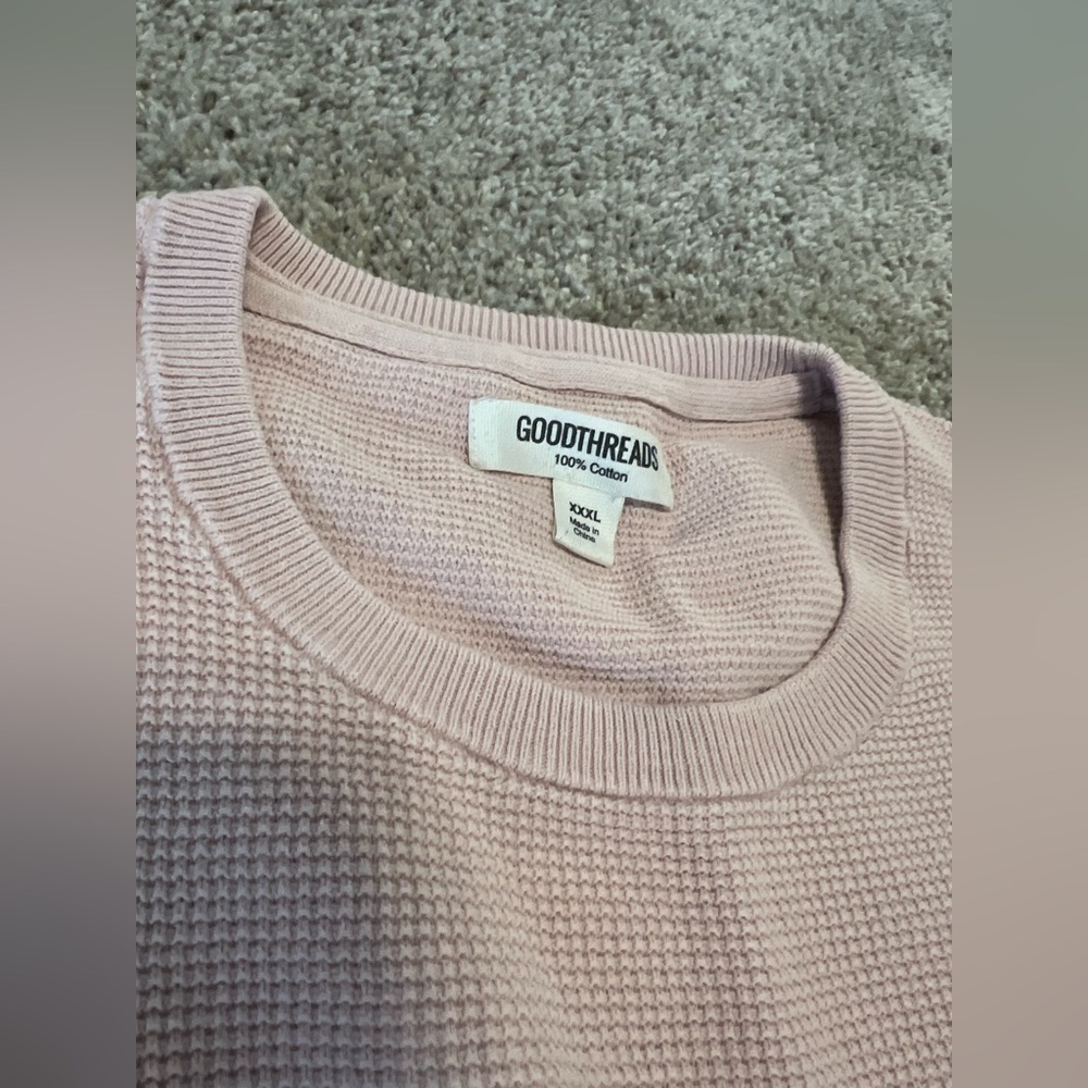 Goodthreads Light Pink Textured Long-sleeve - Picture 3 of 4